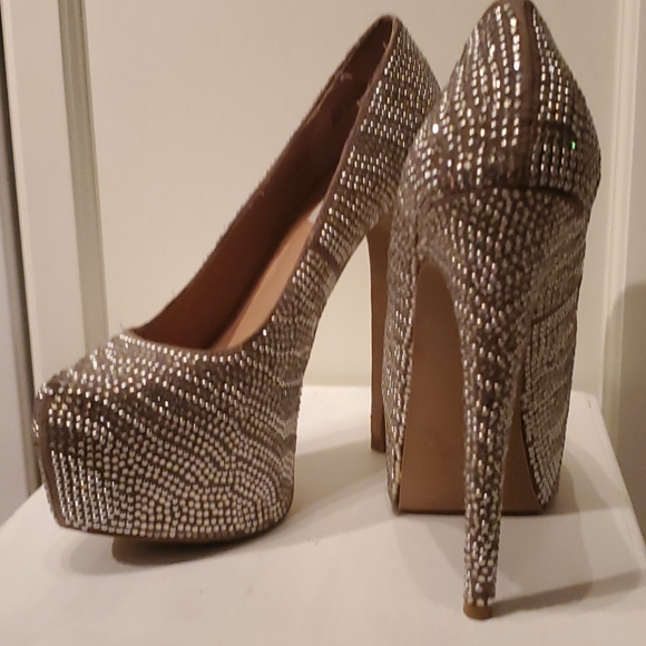 Steve Madden Dyvinal Platform Rhinestone Silver - Picture 2 of 5